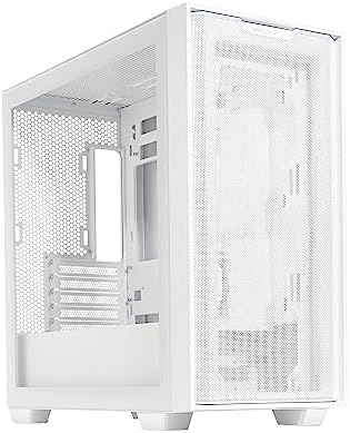 ASUS A31 Black ATX Mid Tower Gaming Case  Dual Tempered Glass  Frameless  BTF Hidden Connectors  360 AIO Support  Angled Base  ARGB  Optimized Airflow  Seamless Cable Management  2 Year Warranty