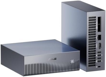 ASUS Ascent GX10 AI Supercomputer  NVIDIA GB10 Superchip  128GB LPDDR5x  1TB PCIe Gen4 NVMe SSD  Wi Fi 7 & BT5 4  DGX OS  Agentic AI Ready  Supports OpenClaw  NemoClaw  Gray Stackable Metal Chassis