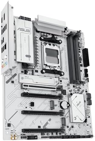 ASUS B650E MAX Gaming WiFi W   AMD B650 AM5 ATX Motherboard  White PCB  DDR5  PCIe 5 0  3X M 2  Wi Fi 6E  2 5Gb LAN  USB 10Gbps Type C  DisplayPort  HDMI   BIOS Flashback   Aura Sync  Advanced AI PC
