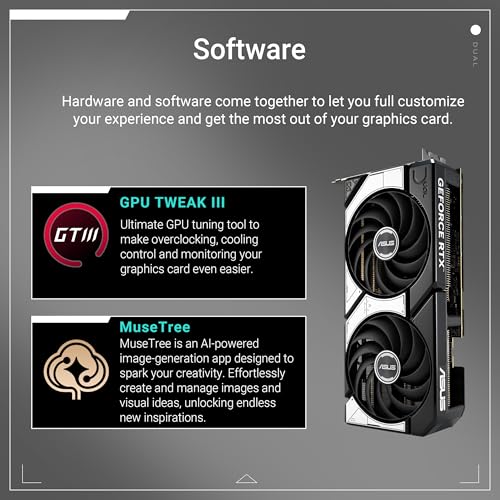 ASUS Dual GeForce RTX 5070 12GB GDDR7 OC Edition Gaming Graphics Card  NVIDIA Blackwell Architecture and DLSS 4  2 5 Slot Design  SSF  PCIe 5 0  3X DisplayPort 2 1b  1x HDMI 2 1b  PRIME RTX5070 O12G 