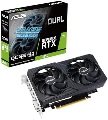ASUS Dual GeForce RTX  5050 8GB GDDR6 OC Edition  PCIe 5 0  8GB GDDR6  DLSS 4  HDMI 2 1b  DisplayPort 2 1b  2 Slot  Axial tech Fan Design  0dB Technology  Dual BIOS and More 