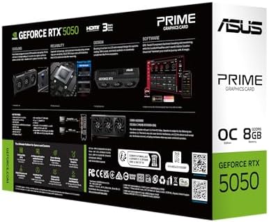 ASUS Dual GeForce RTX  5050 8GB GDDR6  PCIe 5 0  8GB GDDR6  DLSS 4  HDMI 2 1b  DisplayPort 2 1b  2 Slot  Axial tech Fan Design  0dB Technology  Dual BIOS and More 