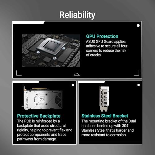 ASUS Dual GeForce RTX™ 5060 8GB GDDR7 Edición Blanca (PCIe 5.0, 8GB GDDR7, DLSS 4, HDMI 2.1b, DisplayPort 2.1b, diseño de 2.5 ranuras, diseño de ventilador Axial-tech, tecnología 0dB, BIOS dual y más)