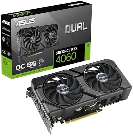 ASUS Dual GeForce RTX™ 5060 8GB GDDR7 Edición Blanca (PCIe 5.0, 8GB GDDR7, DLSS 4, HDMI 2.1b, DisplayPort 2.1b, diseño de 2.5 ranuras, diseño de ventilador Axial-tech, tecnología 0dB, BIOS dual y más)