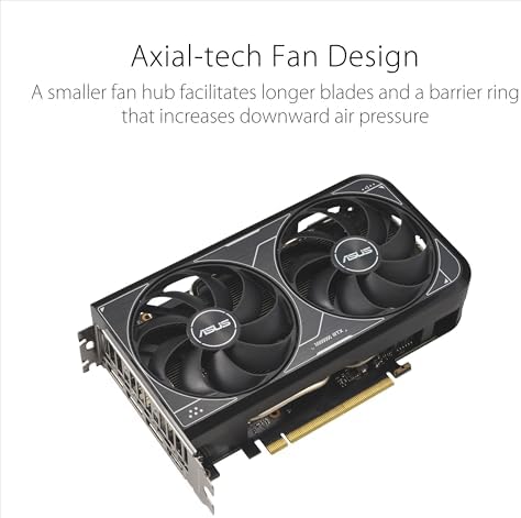 ASUS Dual GeForce RTX  4060 V2 OC Edition  PCIe 4 0  8GB GDDR6  DLSS 3  HDMI 2 1a  DisplayPort 1 4a  2 Slot Design  Axial tech Fan Design  0dB Technology  and More   Renewed 