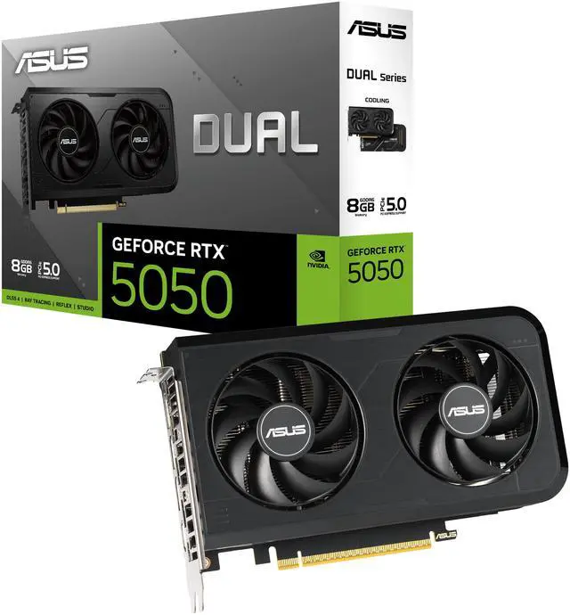 ASUS Dual GeForce RTX 5050 8GB GDDR6 PCI Express 5 0 x8 ATX Graphics Card DUAL RTX5050 8G