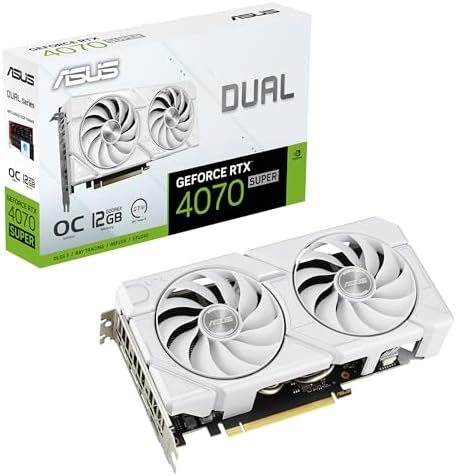 ASUS Dual GeForce RTX  4070 Super EVO OC Edition 12GB GDDR6X  PCIe 4 0  12GB GDDR6X  DLSS 3  HDMI 2 1a  DisplayPort 1 4a  2 5 Slot Design  Axial tech Fan Design  0dB Technology  and More   Renewed 