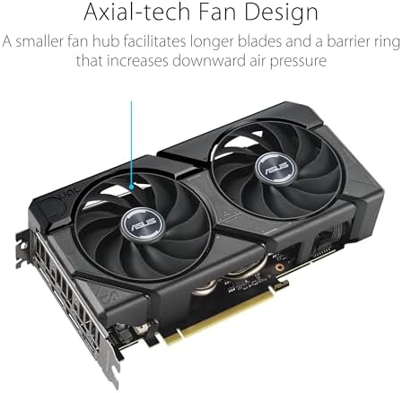 ASUS Dual GeForce RTX  4070 EVO OC Edition 12GB GDDR6X is Designed for Broad Compatibility  with a 2 5 Slot Design  Axial tech Fan Design  0dB Technology  Auto Extreme Technology  and More  Renewed 