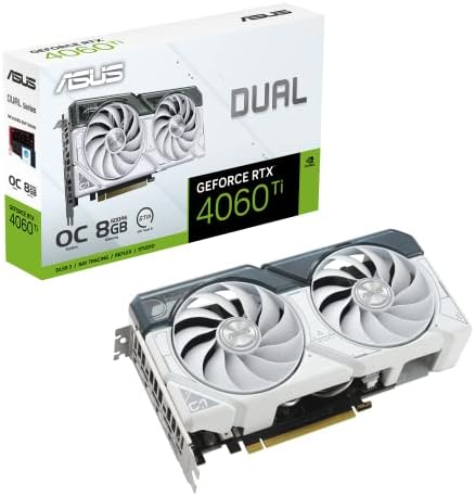 ASUS Dual GeForce RTX  5060 Ti 16GB GDDR7 OC Edition Graphics Card  NVIDIA  Desktop  PCIe 5 0  DLSS 4  HDMI 2 1b  DisplayPort 2 1b  2 5 Slot  Axial tech Fan  0dB Technology