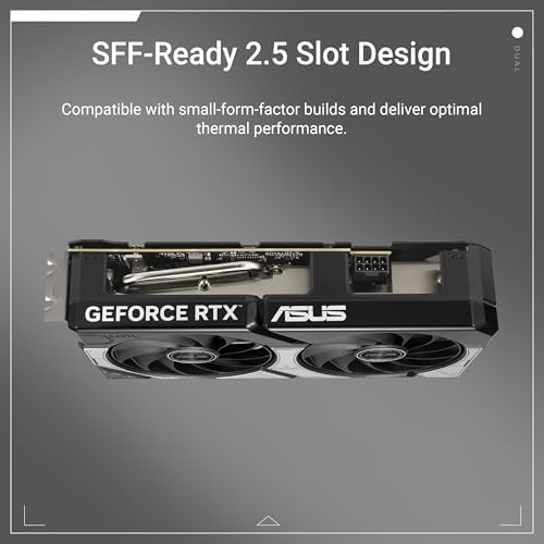 ASUS Dual GeForce RTX  5060 8GB GDDR7 OC Edition  PCIe 5 0  8GB GDDR7  DLSS 4  HDMI 2 1b  DisplayPort 2 1b  2 5 Slot Design  Axial tech Fan Design  0dB Technology  and More 