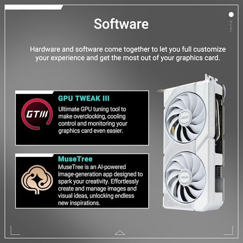 ASUS Dual NVIDIA GeForce RTX  5060 Ti 16GB GDDR7 White OC Edition  PCIe 5 0  16GB GDDR7  DLSS 4  HDMI 2 1b  DisplayPort 2 1b  2 5 Slot Design  Axial tech Fan Design  0dB Technology   3 Year Warranty