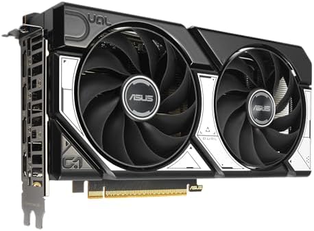 ASUS Dual NVIDIA GeForce RTX 5060 8GB GDDR7 OC Edition  PCIe 5 0  8GB GDDR7  DLSS 4  HDMI 2 1b  DisplayPort 2 1b  2 5 Slot Design  Axial tech Fan Design  0dB Technology   3 Year Warranty