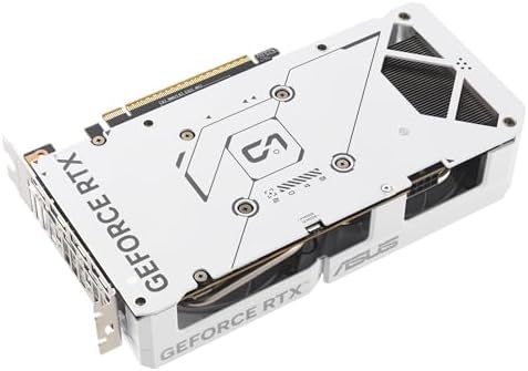 ASUS Dual NVIDIA GeForce RTX  5060 8GB GDDR7 White OC Edition Graphics Card  Desktop  PCIe 5 0  DLSS 4  HDMI 2 1b  DisplayPort 2 1b  2 5 Slot  Axial tech Fan  Dual BIOS   3 Year Warranty