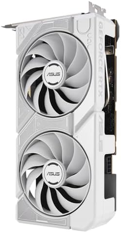 ASUS Dual NVIDIA GeForce RTX  5060 8GB GDDR7 White OC Edition Graphics Card  Desktop  PCIe 5 0  DLSS 4  HDMI 2 1b  DisplayPort 2 1b  2 5 Slot  Axial tech Fan  Dual BIOS   3 Year Warranty