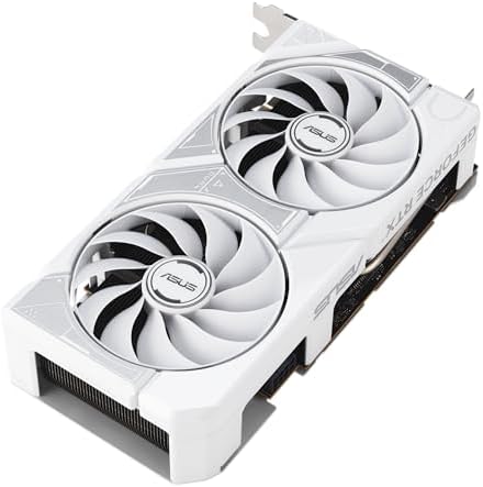 ASUS Dual NVIDIA GeForce RTX  5060 8GB GDDR7 White OC Edition Graphics Card  Desktop  PCIe 5 0  DLSS 4  HDMI 2 1b  DisplayPort 2 1b  2 5 Slot  Axial tech Fan  Dual BIOS   3 Year Warranty