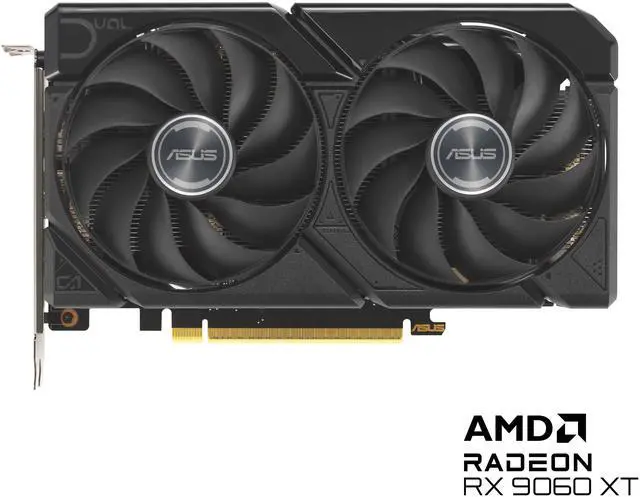 ASUS Dual Radeon RX 9060 XT 16GB GDDR6 PCI Express 5 0 x16 ATX Graphics Card DUAL RX9060XT 16G