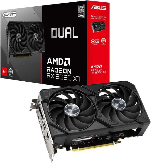 ASUS Dual Radeon RX 9060 XT 8GB 128 Bit GDDR6 PCI Express 5 0 Graphics Card DUAL RX9060XT 8G RX 9060XT