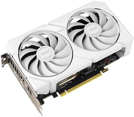 ASUS Dual Radeon RX 9060 XT 16GB GDDR6 White Edition Graphics Card  AMD   PCIe 5 0  HDMI 2 1b  DisplayPort 2 1a  2 5 Slot  Axial tech Fan  0dB Technology  and More 