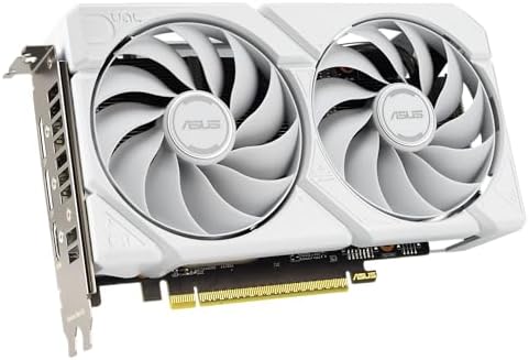 ASUS Dual Radeon RX 9060 XT 16GB GDDR6 White Edition Graphics Card  AMD   PCIe 5 0  HDMI 2 1b  DisplayPort 2 1a  2 5 Slot  Axial tech Fan  0dB Technology  and More 