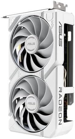 ASUS Dual Radeon RX 9060 XT 16GB GDDR6 White Edition Graphics Card  AMD   PCIe 5 0  HDMI 2 1b  DisplayPort 2 1a  2 5 Slot  Axial tech Fan  0dB Technology  and More 