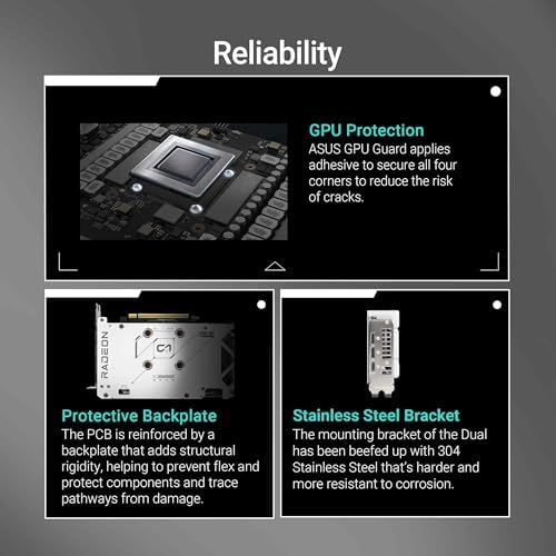 ASUS Dual Radeon  RX 9060 XT 16GB GDDR6 Graphics Card  PCIe 5 0  HDMI 2 1b  DisplayPort 2 1a  2 5 Slot Design  Axial tech Fan Design  0dB Technology  and More 