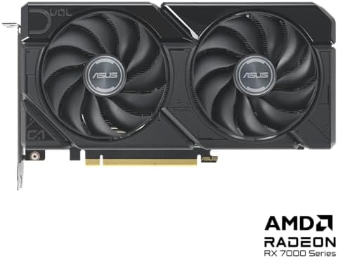 ASUS Dual Radeon  RX 9060 XT 8GB GDDR6 Graphics Card  PCIe 5 0  HDMI 2 1b  DisplayPort 2 1a  2 5 Slot Design  Axial tech Fan Design  0dB Technology  and More 