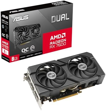ASUS Dual Radeon  RX 9060 XT 16GB GDDR6 Graphics Card  PCIe 5 0  HDMI 2 1b  DisplayPort 2 1a  2 5 Slot Design  Axial tech Fan Design  0dB Technology  and More 