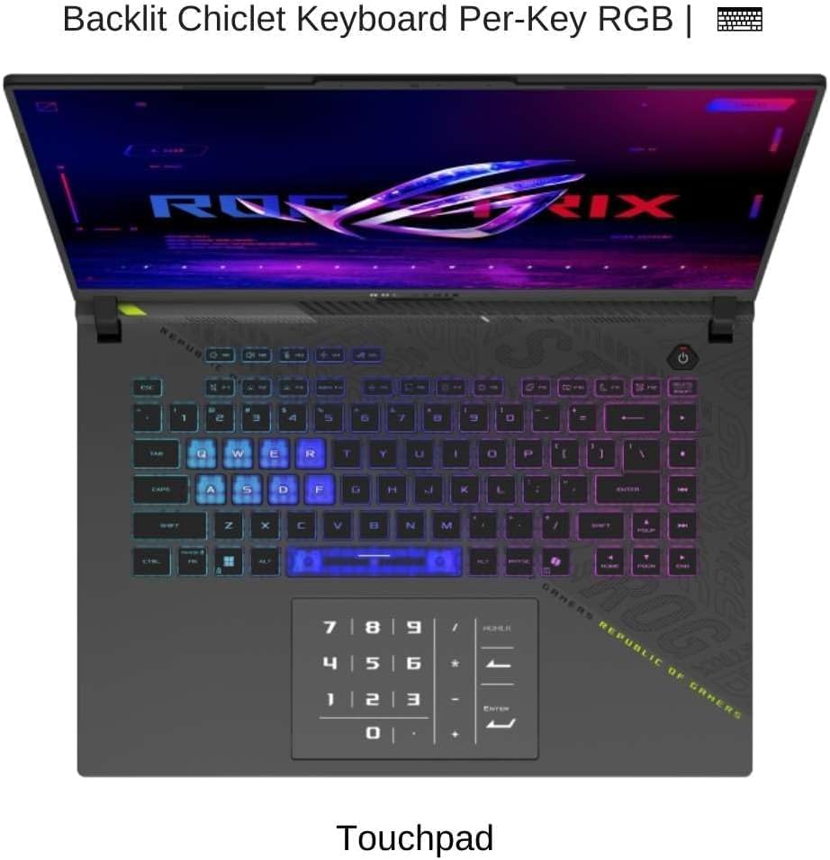 ASUS Latest 2026 ROG Strix G16 Gaming Laptop  16 FHD 165Hz Display  16 Core AMD Ryzen 9 8940HX  RTX 5070 Ti  16GB RAM  1TB SSD  Eclipse Grey