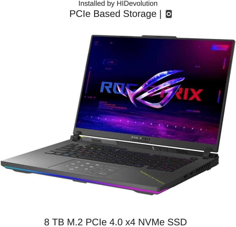 ASUS Latest 2026 ROG Strix G16 Gaming Laptop  16 FHD 165Hz Display  16 Core AMD Ryzen 9 8940HX  RTX 5070 Ti  16GB RAM  1TB SSD  Eclipse Grey
