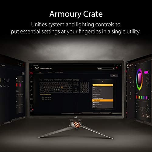 ASUS Membrane Gaming Keyboard for PC   TUF K1   Programmable  Onboard Memory   Dedicated Volume Knob  Aura Sync RGB & Side Lighting   Detachable Wrist Rest   Spill Resistant   Highly Durable   Black