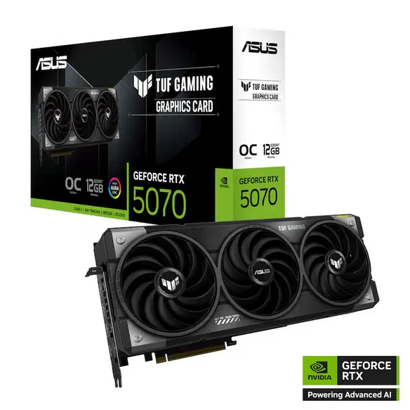 ASUS NVIDIA GeForce RTX 5070 TUF Gaming OC 12GB GDDR7 Graphics Card