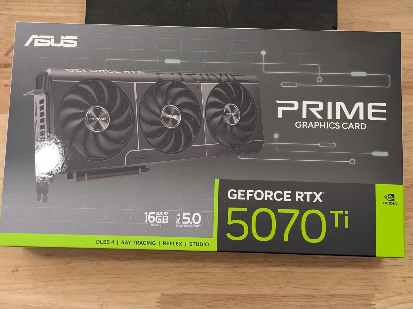 ASUS NVIDIA GeForce RTX 5070 Ti 16GB GDDR7 Prime Triple Fan Blackwell
