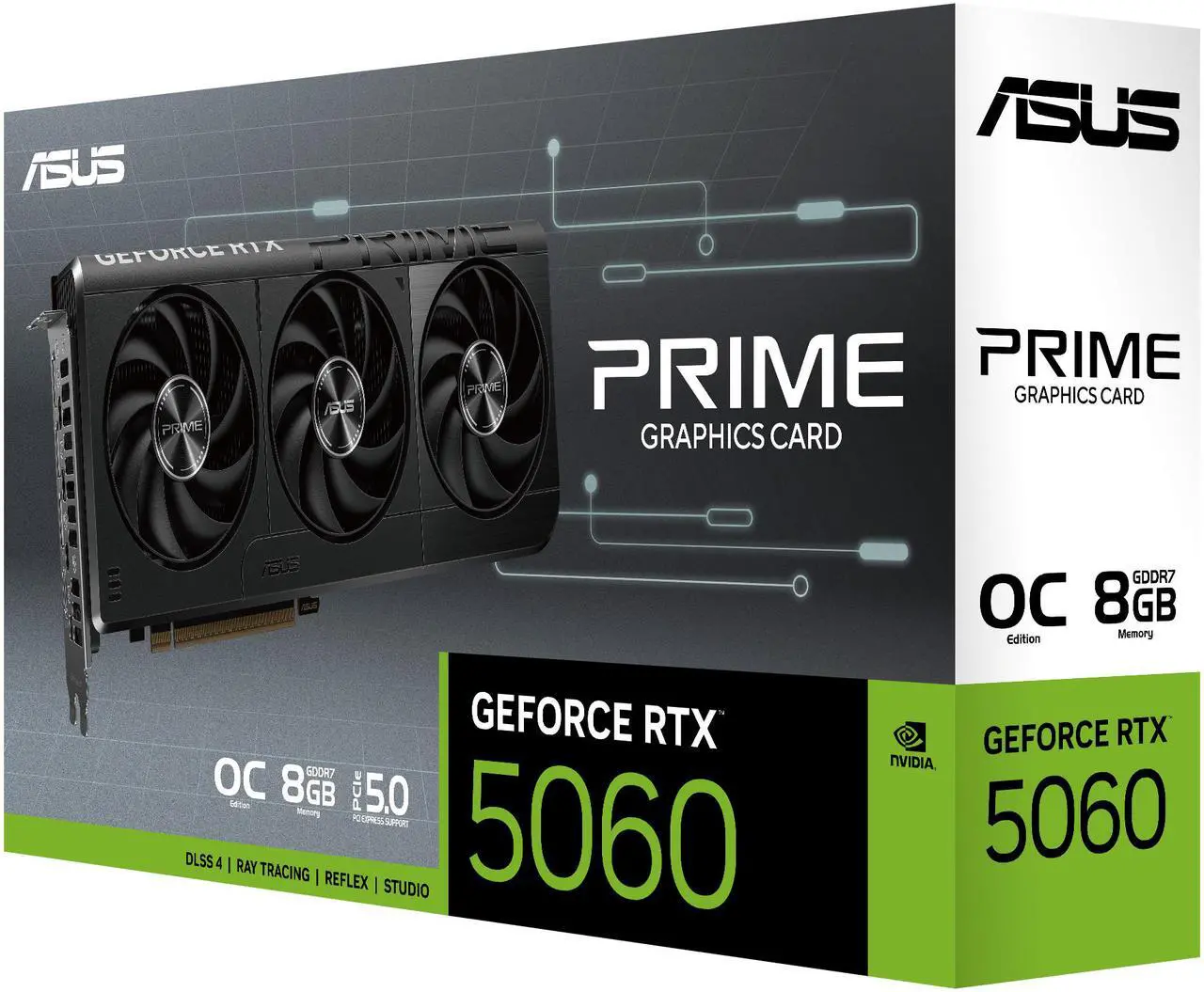 ASUS PRIME GeForce RTX 5060 8GB GDDR7 PCI Express 5 0 x8 Graphics Card PRIME RTX5060 O8G