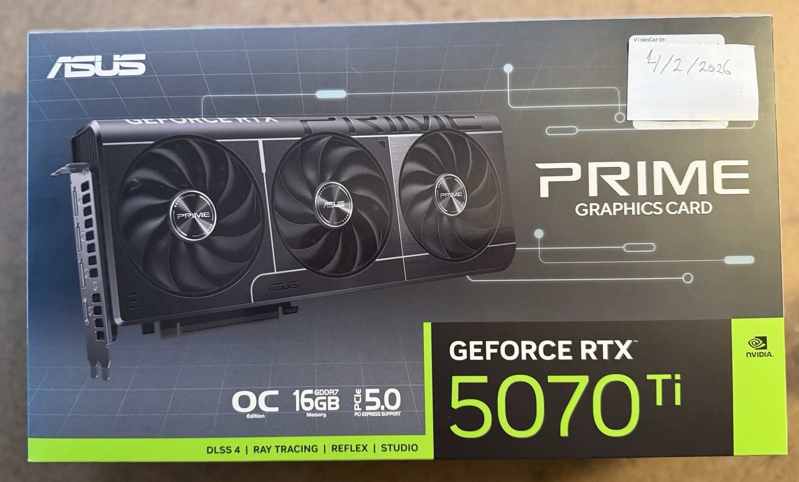 ASUS PRIME Nvidia GeForce RTX 5070 Ti 16GB GDDR7 Graphics Card GPU BNIB