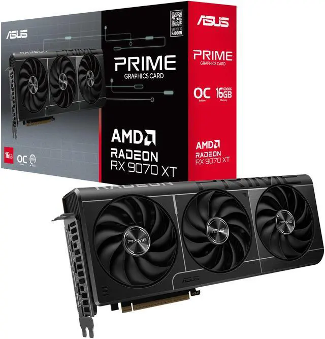 ASUS PRIME Radeon RX 9070 XT 16GB 256 Bit GDDR6 PCI Express 5 0  RDNA 4 Graphics Card PRIME RX9070XT O16G