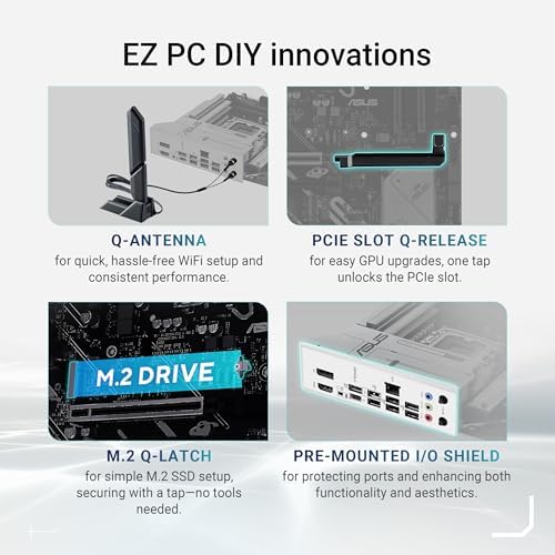 ASUS PRIME Z890 P WIFI Z890 LGA 1851 ATX motherboard  Intel  Core  Ultra Series 2 Ready  Advanced AI PC ready  14 1 1 2 power stage  DDR5  PCIe  5 0  Thunderbolt  4 USB Type C   4x M 2  Wi Fi 7  2 5Gb