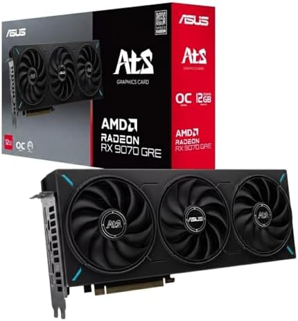 ASUS Prime AMD Radeon RX 9070 XT 16GB GDDR6 OC Edition Graphics Card  AMD  PCIe 5 0  HDMI/DP 2 1  2 5 Slot Design  Axial tech Fans  Ball Bearings  Dual BIOS  GPU Guard   3 Year Warranty