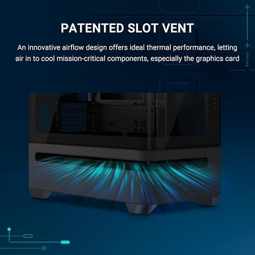 ASUS Prime AP202 ARGB Black mATX pc case with Fully Tempered Curved Glass  Supports Graphics Cards up to 420mm Long  360mm Long radiators  Easy Detach Rail  Patented Slot Vent  3 Built in ARGB Fans