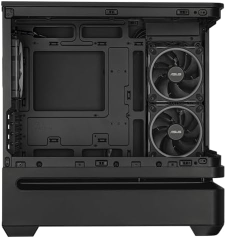 ASUS Prime AP202 ARGB Black mATX pc case with Fully Tempered Curved Glass  Supports Graphics Cards up to 420mm Long  360mm Long radiators  Easy Detach Rail  Patented Slot Vent  3 Built in ARGB Fans