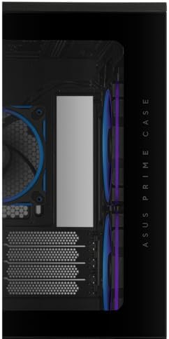 ASUS Prime AP202 ARGB Black mATX pc case with Fully Tempered Curved Glass  Supports Graphics Cards up to 420mm Long  360mm Long radiators  Easy Detach Rail  Patented Slot Vent  3 Built in ARGB Fans