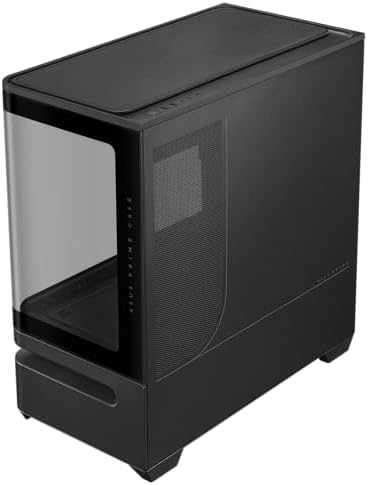 ASUS Prime AP202 ARGB Black mATX pc case with Fully Tempered Curved Glass  Supports Graphics Cards up to 420mm Long  360mm Long radiators  Easy Detach Rail  Patented Slot Vent  3 Built in ARGB Fans
