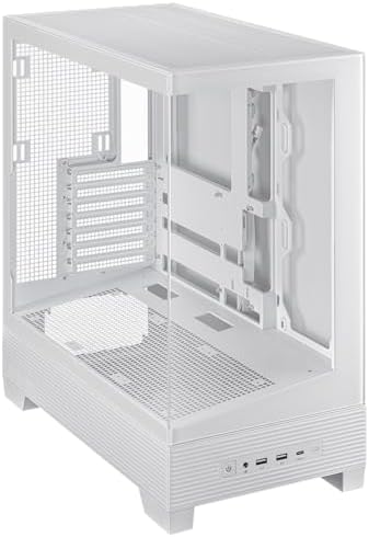 ASUS Prime AP202 ARGB Black mATX pc case with Fully Tempered Curved Glass  Supports Graphics Cards up to 420mm Long  360mm Long radiators  Easy Detach Rail  Patented Slot Vent  3 Built in ARGB Fans