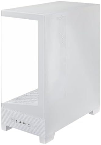 ASUS Prime AP202 ARGB Black mATX pc case with Fully Tempered Curved Glass  Supports Graphics Cards up to 420mm Long  360mm Long radiators  Easy Detach Rail  Patented Slot Vent  3 Built in ARGB Fans