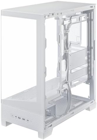 ASUS Prime AP202 ARGB Black mATX pc case with Fully Tempered Curved Glass  Supports Graphics Cards up to 420mm Long  360mm Long radiators  Easy Detach Rail  Patented Slot Vent  3 Built in ARGB Fans