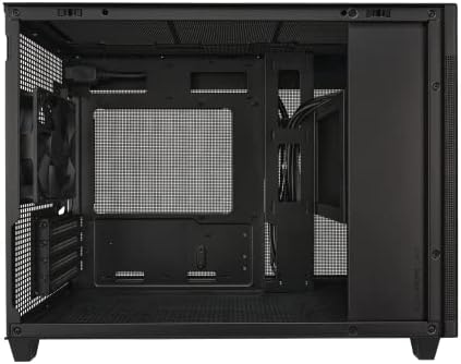 ASUS Prime AP202 ARGB Black mATX pc case with Fully Tempered Curved Glass  Supports Graphics Cards up to 420mm Long  360mm Long radiators  Easy Detach Rail  Patented Slot Vent  3 Built in ARGB Fans