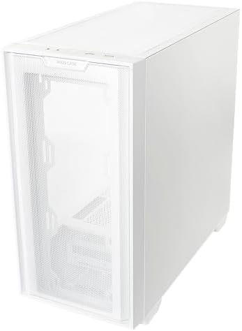 ASUS Prime AP202 ARGB Black mATX pc case with Fully Tempered Curved Glass  Supports Graphics Cards up to 420mm Long  360mm Long radiators  Easy Detach Rail  Patented Slot Vent  3 Built in ARGB Fans