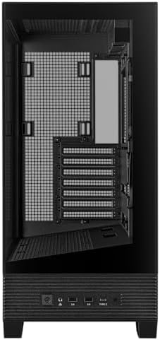 ASUS Prime AP202 ARGB Black mATX pc case with Fully Tempered Curved Glass  Supports Graphics Cards up to 420mm Long  360mm Long radiators  Easy Detach Rail  Patented Slot Vent  3 Built in ARGB Fans