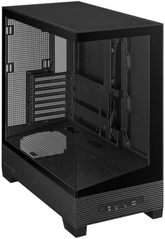 ASUS Prime AP202 ARGB Black mATX pc case with Fully Tempered Curved Glass  Supports Graphics Cards up to 420mm Long  360mm Long radiators  Easy Detach Rail  Patented Slot Vent  3 Built in ARGB Fans