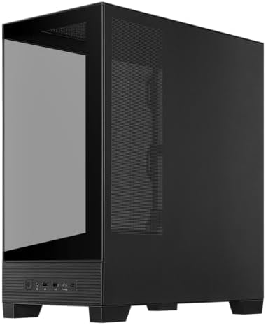 ASUS Prime AP202 ARGB Black mATX pc case with Fully Tempered Curved Glass  Supports Graphics Cards up to 420mm Long  360mm Long radiators  Easy Detach Rail  Patented Slot Vent  3 Built in ARGB Fans