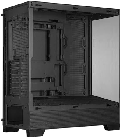 ASUS Prime AP202 ARGB Black mATX pc case with Fully Tempered Curved Glass  Supports Graphics Cards up to 420mm Long  360mm Long radiators  Easy Detach Rail  Patented Slot Vent  3 Built in ARGB Fans
